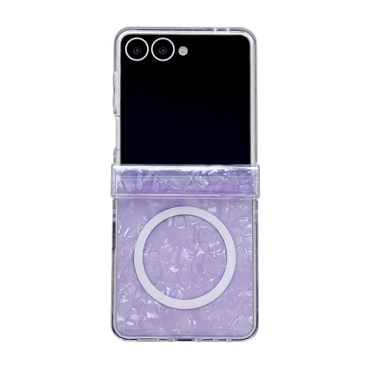 Custodia per telefono magnetica in tre parti con texture a conchiglia perlata, For Galaxy Z Flip8 5G