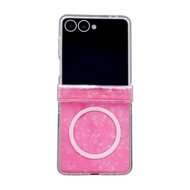 Custodia per telefono magnetica in tre parti con texture a conchiglia perlata, For Galaxy Z Flip8 5G