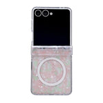 Custodia per telefono magnetica in tre parti con texture a conchiglia perlata, For Galaxy Z Flip8 5G
