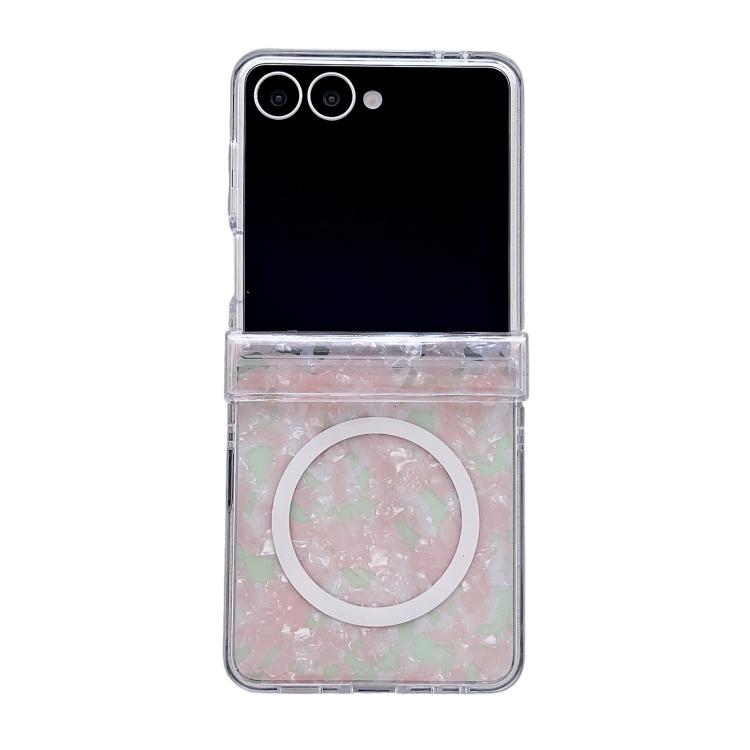 Custodia per telefono magnetica in tre parti con texture a conchiglia perlata, For Galaxy Z Flip8 5G