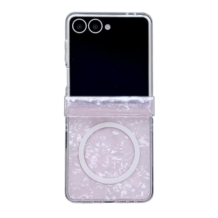 Custodia per telefono magnetica in tre parti con texture a conchiglia perlata, For Galaxy Z Flip8 5G