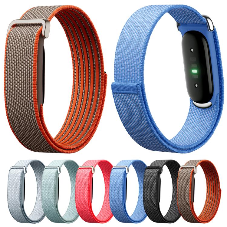 Cinturino per orologio in nylon intrecciato con chiusura a strappo, For Google Fitbit Air