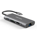 Blueendless HC801 Hub multiporta 8 in 1 da 100 W PD 4K HDMI USB 3.0 USB-C