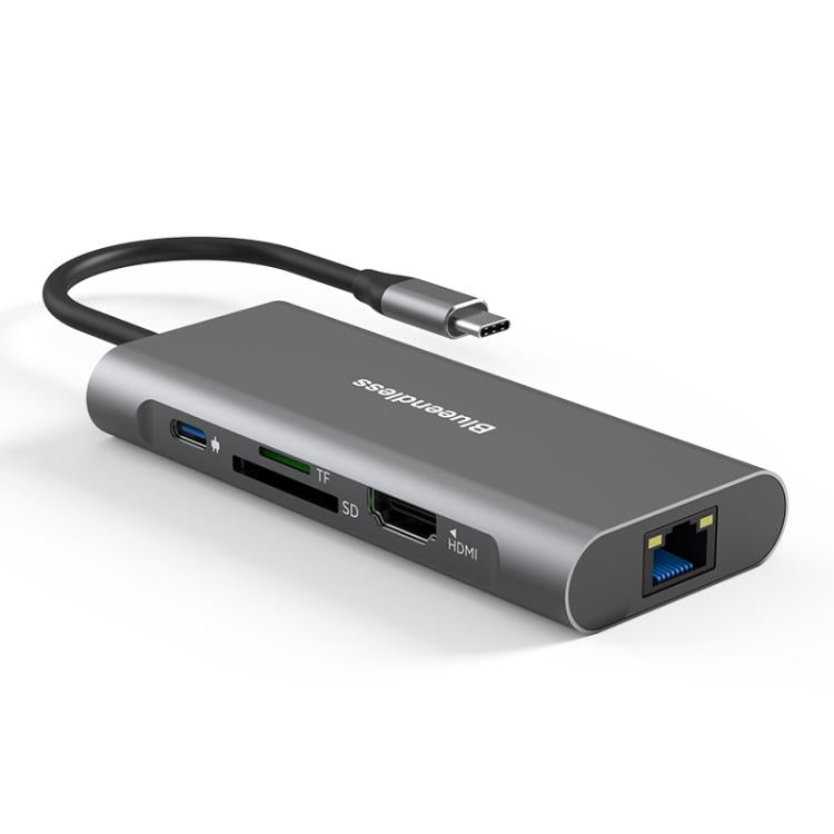 Blueendless HC801 Hub multiporta 8 in 1 da 100 W PD 4K HDMI USB 3.0 USB-C