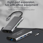 Blueendless HC801 Hub multiporta 8 in 1 da 100 W PD 4K HDMI USB 3.0 USB-C