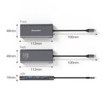 Blueendless HC801 Hub multiporta 8 in 1 da 100 W PD 4K HDMI USB 3.0 USB-C