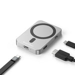 Box esterno magnetico per SSD NVMe Blueendless M3HD 3 in 1 con hub USB-C da 10 Gbps e risoluzione 4K.