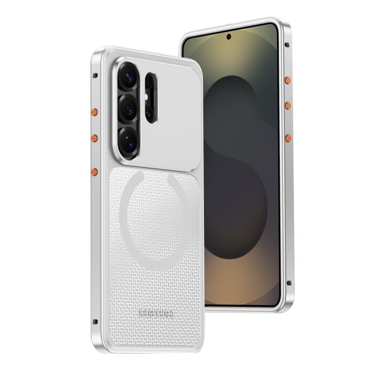 Custodia per telefono antiurto in metallo con fibbia magnetica di raffreddamento., For Galaxy S26 Ultra 5G, For Galaxy S25 Ultra 5G, For Galaxy S24 Ultra 5G, For Galaxy S23 Ultra 5G