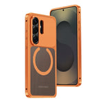 Custodia per telefono antiurto in metallo con fibbia magnetica di raffreddamento., For Galaxy S26 Ultra 5G, For Galaxy S25 Ultra 5G, For Galaxy S24 Ultra 5G, For Galaxy S23 Ultra 5G