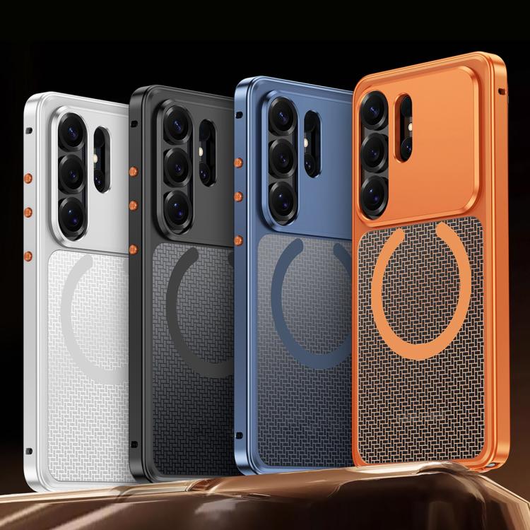 Custodia per telefono antiurto in metallo con fibbia magnetica di raffreddamento., For Galaxy S26 Ultra 5G, For Galaxy S25 Ultra 5G, For Galaxy S24 Ultra 5G, For Galaxy S23 Ultra 5G