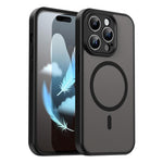Custodia per telefono magnetica ibrida in PC TPU traslucido satinato con foro per fotocamera di precisione della serie Fanying, For iPhone 14, For iPhone 14 Pro