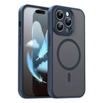 Custodia per telefono magnetica ibrida in PC TPU traslucido satinato con foro per fotocamera di precisione della serie Fanying, For iPhone 14, For iPhone 14 Pro