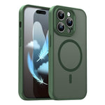 Custodia per telefono magnetica ibrida in PC TPU traslucido satinato con foro per fotocamera di precisione della serie Fanying, For iPhone 14, For iPhone 14 Pro