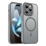 Custodia per telefono magnetica ibrida in PC TPU traslucido satinato con foro per fotocamera di precisione della serie Fanying, For iPhone 14, For iPhone 14 Pro