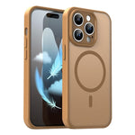 Custodia per telefono magnetica ibrida in PC TPU traslucido satinato con foro per fotocamera di precisione della serie Fanying, For iPhone 14, For iPhone 14 Pro