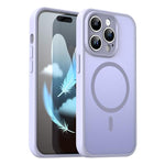Custodia per telefono magnetica ibrida in PC TPU traslucido satinato con foro per fotocamera di precisione della serie Fanying, For iPhone 14, For iPhone 14 Pro
