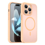 Custodia per telefono magnetica ibrida in PC TPU traslucido satinato con foro per fotocamera di precisione della serie Fanying, For iPhone 14, For iPhone 14 Pro