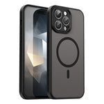 Custodia per telefono magnetica ibrida in PC TPU traslucido satinato con foro per fotocamera di precisione della serie Fanying, For iPhone 14 Pro Max, For iPhone 13 Pro Max