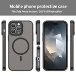 Custodia per telefono magnetica ibrida in PC TPU traslucido satinato con foro per fotocamera di precisione della serie Fanying, For iPhone 14 Pro Max, For iPhone 13 Pro Max
