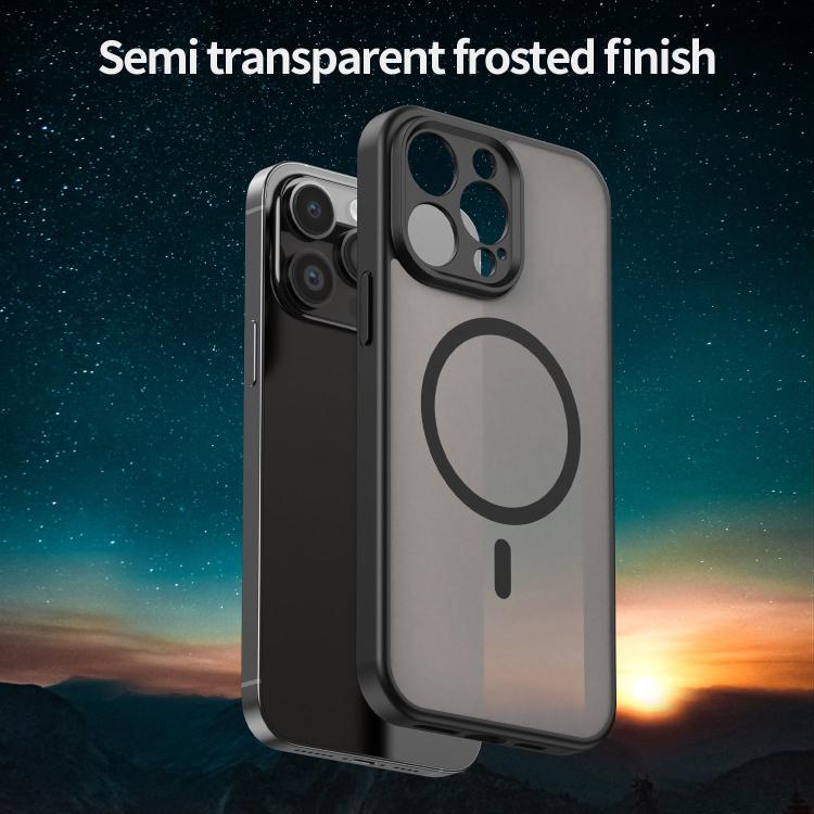 Custodia per telefono magnetica ibrida in PC TPU traslucido satinato con foro per fotocamera di precisione della serie Fanying, For iPhone 14 Pro Max, For iPhone 13 Pro Max