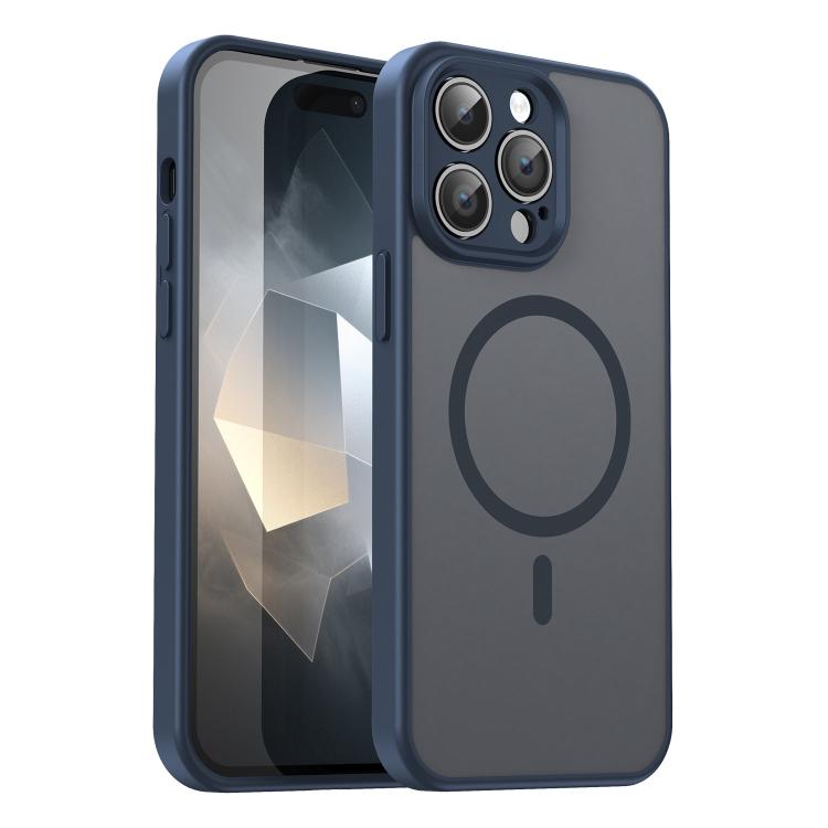 Custodia per telefono magnetica ibrida in PC TPU traslucido satinato con foro per fotocamera di precisione della serie Fanying, For iPhone 14 Pro Max, For iPhone 13 Pro Max