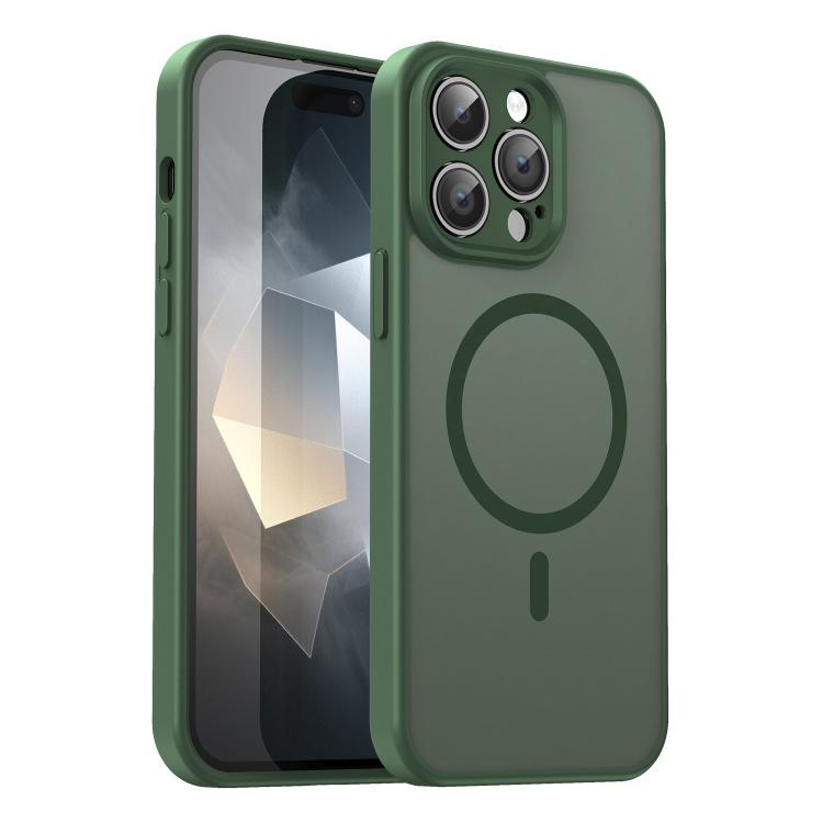 Custodia per telefono magnetica ibrida in PC TPU traslucido satinato con foro per fotocamera di precisione della serie Fanying, For iPhone 14 Pro Max, For iPhone 13 Pro Max