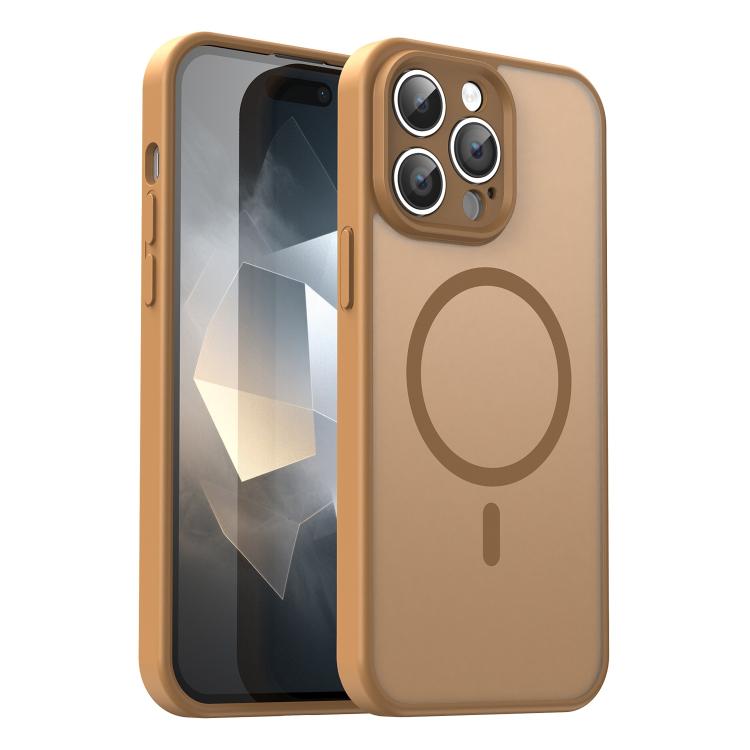Custodia per telefono magnetica ibrida in PC TPU traslucido satinato con foro per fotocamera di precisione della serie Fanying, For iPhone 14 Pro Max, For iPhone 13 Pro Max