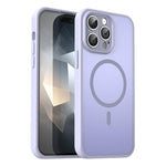 Custodia per telefono magnetica ibrida in PC TPU traslucido satinato con foro per fotocamera di precisione della serie Fanying, For iPhone 14 Pro Max, For iPhone 13 Pro Max