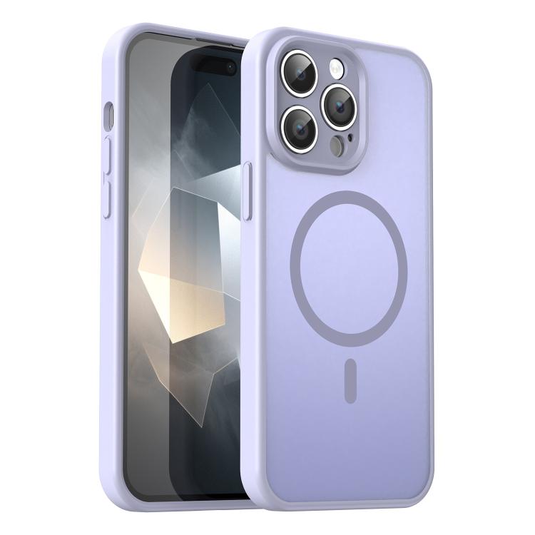 Custodia per telefono magnetica ibrida in PC TPU traslucido satinato con foro per fotocamera di precisione della serie Fanying, For iPhone 14 Pro Max, For iPhone 13 Pro Max