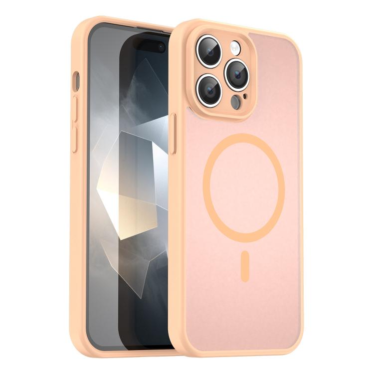 Custodia per telefono magnetica ibrida in PC TPU traslucido satinato con foro per fotocamera di precisione della serie Fanying, For iPhone 14 Pro Max, For iPhone 13 Pro Max