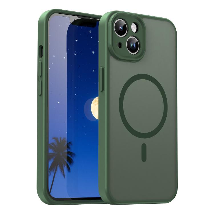 Custodia per telefono magnetica ibrida in PC TPU traslucido satinato con foro per fotocamera di precisione della serie Fanying, For iPhone 13 Pro, For iPhone 13