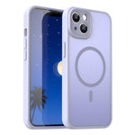 Custodia per telefono magnetica ibrida in PC TPU traslucido satinato con foro per fotocamera di precisione della serie Fanying, For iPhone 13 Pro, For iPhone 13