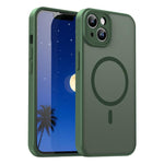 Custodia per telefono magnetica ibrida in PC TPU traslucido satinato con foro per fotocamera di precisione della serie Fanying, For iPhone 14, For iPhone 14 Pro