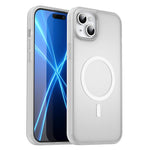 Custodia per telefono magnetica ibrida in PC TPU traslucido satinato con foro per fotocamera di precisione della serie Fanying, For iPhone 15 Pro, For iPhone 15 Plus