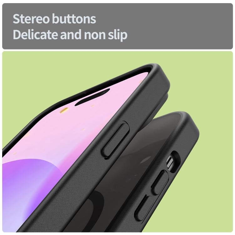 Custodia per telefono magnetica ibrida in PC TPU traslucido satinato con foro per fotocamera di precisione della serie Fanying, For iPhone 15, For iPhone 14 Plus
