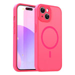 Custodia per telefono magnetica ibrida in PC TPU traslucido satinato con foro per fotocamera di precisione della serie Fanying, For iPhone 15, For iPhone 14 Plus