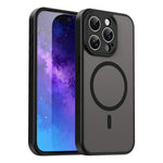 Custodia per telefono magnetica ibrida in PC TPU traslucido satinato con foro per fotocamera di precisione della serie Fanying, For iPhone 15 Pro, For iPhone 15 Plus