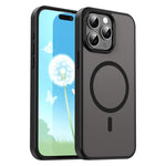 Custodia per telefono magnetica ibrida in PC TPU traslucido satinato con foro per fotocamera di precisione della serie Fanying, For iPhone 16, For iPhone 15 Pro Max