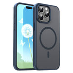 Custodia per telefono magnetica ibrida in PC TPU traslucido satinato con foro per fotocamera di precisione della serie Fanying, For iPhone 16, For iPhone 15 Pro Max