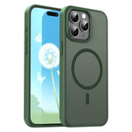 Custodia per telefono magnetica ibrida in PC TPU traslucido satinato con foro per fotocamera di precisione della serie Fanying, For iPhone 16, For iPhone 15 Pro Max