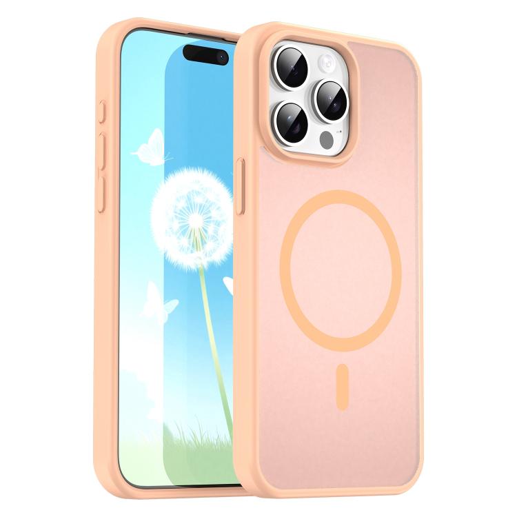 Custodia per telefono magnetica ibrida in PC TPU traslucido satinato con foro per fotocamera di precisione della serie Fanying, For iPhone 16, For iPhone 15 Pro Max