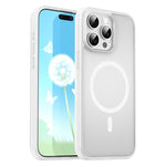 Custodia per telefono magnetica ibrida in PC TPU traslucido satinato con foro per fotocamera di precisione della serie Fanying, For iPhone 16, For iPhone 15 Pro Max