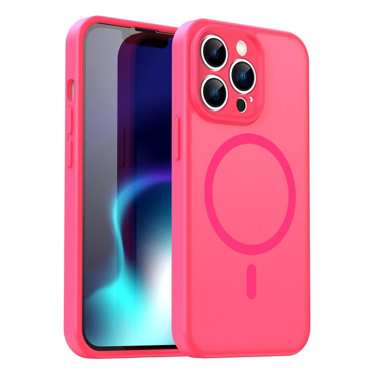 Custodia per telefono magnetica ibrida in PC TPU traslucido satinato con foro per fotocamera di precisione della serie Fanying, For iPhone 13 Pro, For iPhone 13