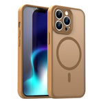 Custodia per telefono magnetica ibrida in PC TPU traslucido satinato con foro per fotocamera di precisione della serie Fanying, For iPhone 13 Pro, For iPhone 13