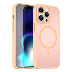 Custodia per telefono magnetica ibrida in PC TPU traslucido satinato con foro per fotocamera di precisione della serie Fanying, For iPhone 13 Pro, For iPhone 13