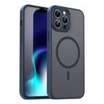 Custodia per telefono magnetica ibrida in PC TPU traslucido satinato con foro per fotocamera di precisione della serie Fanying, For iPhone 14 Pro Max, For iPhone 13 Pro Max