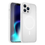 Custodia per telefono magnetica ibrida in PC TPU traslucido satinato con foro per fotocamera di precisione della serie Fanying, For iPhone 14 Pro Max, For iPhone 13 Pro Max