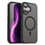 Custodia per telefono magnetica ibrida in PC TPU traslucido satinato con foro per fotocamera di precisione della serie Fanying, For iPhone 16, For iPhone 15 Pro Max