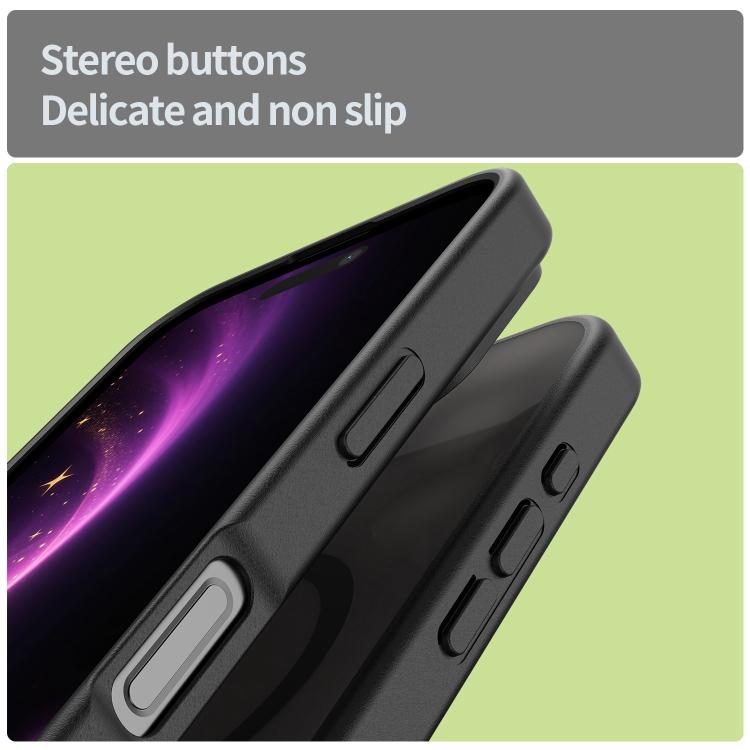 Custodia per telefono magnetica ibrida in PC TPU traslucido satinato con foro per fotocamera di precisione della serie Fanying, For iPhone 16, For iPhone 15 Pro Max