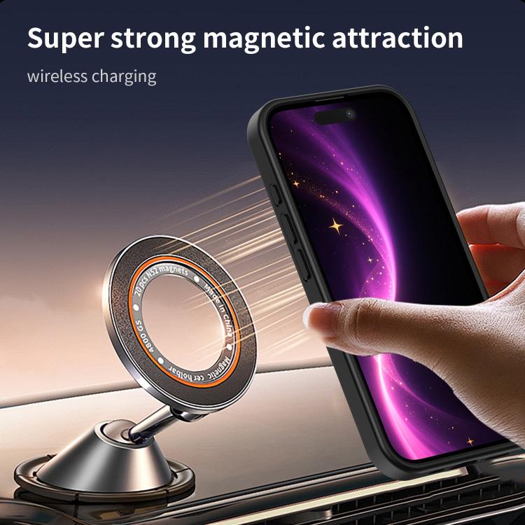Custodia per telefono magnetica ibrida in PC TPU traslucido satinato con foro per fotocamera di precisione della serie Fanying, For iPhone 16, For iPhone 15 Pro Max